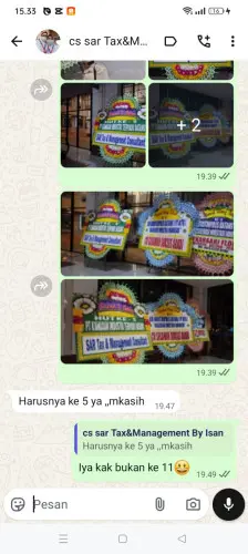 Testimonial Papan Bunga mega kuningan