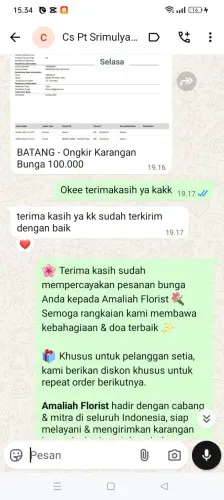 Testimonial Papan Bunga mega kuningan