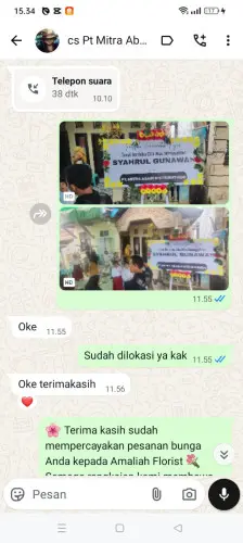 Testimonial Papan Bunga mega kuningan