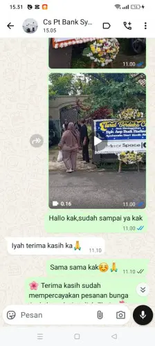 Testimonial Papan Bunga mega kuningan